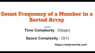 Count Occurrences/Frequency of a Number in a Sorted Array