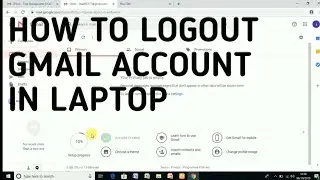 how to logout gmail account in laptop