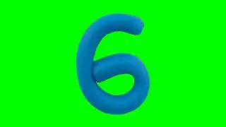 Green Screen Animated Number 6 #greenscreen #numbersix #number6