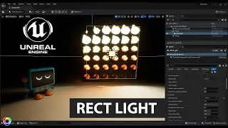 Rect Light - Rectangular Area Light Basics. Unreal Engine Tutorial for beginners.