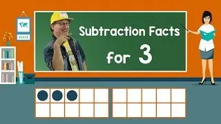 Practice Our Subtraction Facts for 3 | Subtraction Song | Math Song for Kids | Jack Hartmann