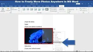 How to Freely Move Pictures in Microsoft Word on Windows