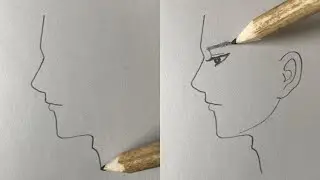 How to draw a male FACE using pencil