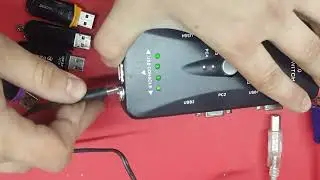 KVM 41-UA switch 4 port usb 2.0 - Добавление usb на микросхеме, светодиоды и разьем питания [2018]