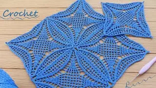 Уникальные КВАДРАТНЫЕ мотивы Геометрия вязание крючком🧶 Beautiful Pattern Crochet square motifs