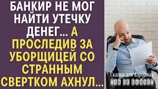 Банкир не мог найти утечку денег... А решив проследить за уборщицей со странным свертком, вздрогнул