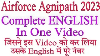 Complete Grammar and Vocab for Airforce XY - Group 2023 | English Full Revision | Parmar Defence