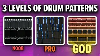 3 Levels Of Drum Patterns - NOOB vs PRO vs GOD