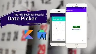 how to get date and store in text view in android studio/android beginner tutorial DatePicker