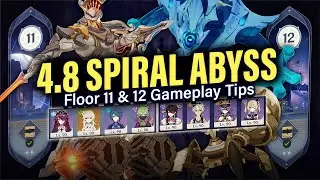 How to BEAT 4.8 SPIRAL ABYSS Floor 11 & 12: Guide & Tips w/ 4-Star Teams! | Genshin Impact 4.8