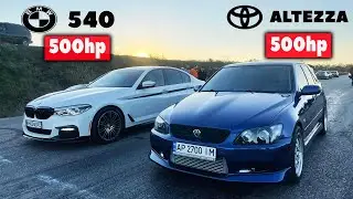 Убийца Audi и BMW. Гонка на Toyota Altezza 500hp+.