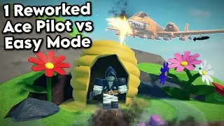 1 Reworked Ace Pilot VS Easy Mode | Tower Defense Simulator