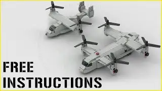 LEGO TUTORIAL | Bell Boeing | V-44 Quad TiltRotor - 1/100