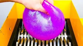 Shredding Mega Slime Ball! Oddly Satisfying Video!