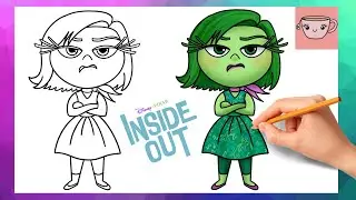 How To Draw Disgust from Inside Out | Disney Pixar | Cute Easy Step By Step Drawing Tutorial