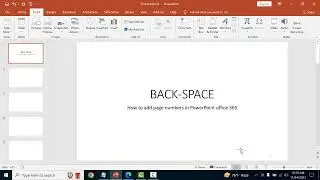 How to add page numbers in PowerPoint office 365