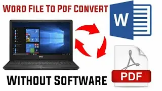 How To Convert Word To PDF In Laptop