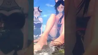 Giantess Evie And Shizune By Lajest #growth #mmd #crush #foot #feet