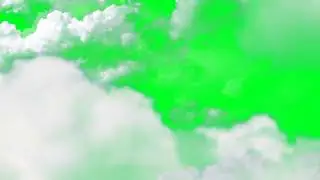 Clouds Green Screen | Animation flying through the clouds on the green screen background