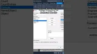 Using formulas in Autocad blocks