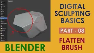 FLATTEN BRUSH - Digital Sculpting Basics Tutorial in Blender - Part 7