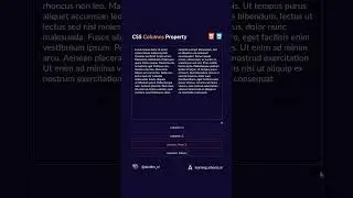 css columns property 🚀 #coding #css3 #htmlcss #html #webdesign #html5 #webdevelopment #css #csscode