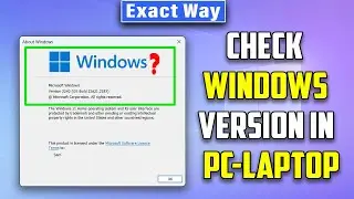 How to check windows version in pc/laptop 2024 [ Simple Way ]