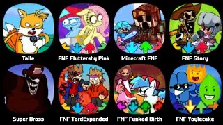 FNF Coughing, FNF Tails.EXE V2, FNF Bowser, FNF Gorefield, FNF Funked Birth, FNF Dios, FNF Memes