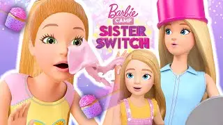 CUPCAKE MESS! 🧁Campfire Sing Along 🎶  Plus Arts & Crafts! ✨ | Barbie Camp Sister Switch!