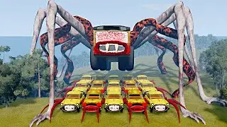 Cars Crash Test with MONSTERS - NEW CAR EATER & MUTANT BUS EATER – BeamNG.Drive