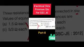 #sscje Electrical Circuits #shorts Part-8 video #resistance