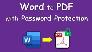 Convert MS Word Document to Password-Protected PDF | Convert Word Document to PDF with Password