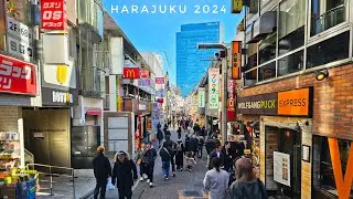 Walking from Shibuya to Harajuku in Tokyo - January 2024 - 4K - Osmo Pocket 3