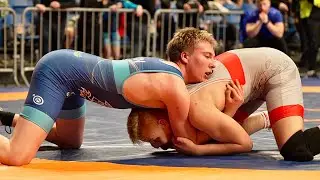 U15 Simon VLK (SVK) vs Viljami Wallden (FIN) 85kg. Freestyle boys youth wrestling.