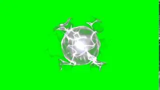 White Energy Ball (green screen)