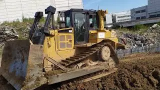 Работа бульдозериста, бульдозер cat d6R