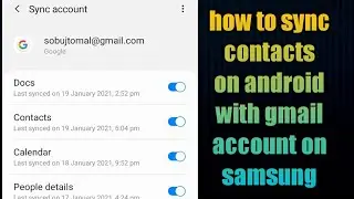 how to sync contacts on android with gmail account on samsung