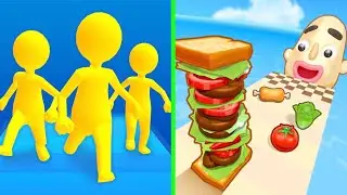 Join Clash 3d Vs Sandwich Runner Walk through Android iOS Game play HDQ43