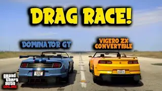 Vapid Dominator GT VS Vigero ZX Convertible Drag Race! | GTA Online