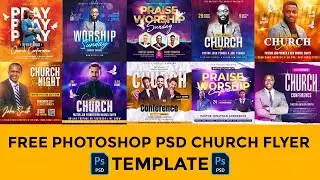 free psd church flyer photoshop template | free psd social media church post design template