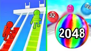 Bridge Race Vs Ball Run 2048 Walk through Android iOS Game play BA32