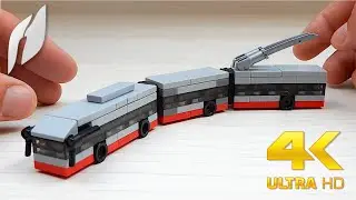 Microscale Lego Bi-articulated Trolleybus (MOC - 4K)