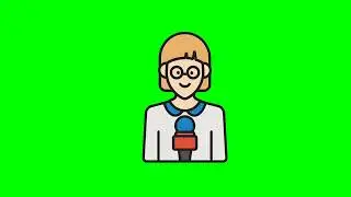 Green screen Line Art Avatars | Animated Avatar Sticker | Free Download