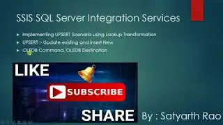 57 SSIS UPSERT (Update + Insert) Using Lookup Transformation | SQL Server Integration Services