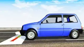 НАЛЕТЕЛ НА ШИПЫ НА МАКСИМАЛЬНОЙ СКОРОСТИ   BEAMNG DRIVE