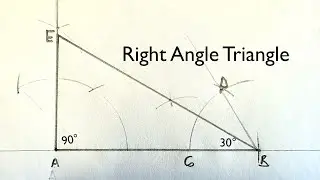 How To Construct A Right Angled Triangle given The Adjacent and The Angle.