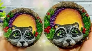 ДЕКОР для ДОМА своими руками. ПАННО с ЕНОТОМ. DECOR. RACCOON. DIY.