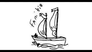 Boat, how to draw a pirate ship for kids step by step   Easy drawing