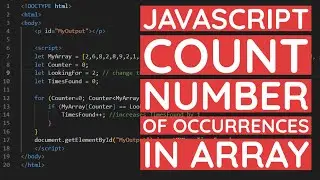 JavaScript Count Number of Occurrences in Array