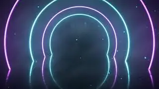 NEON CIRCLE MOTION ANIMATION VFX FOOTAGE